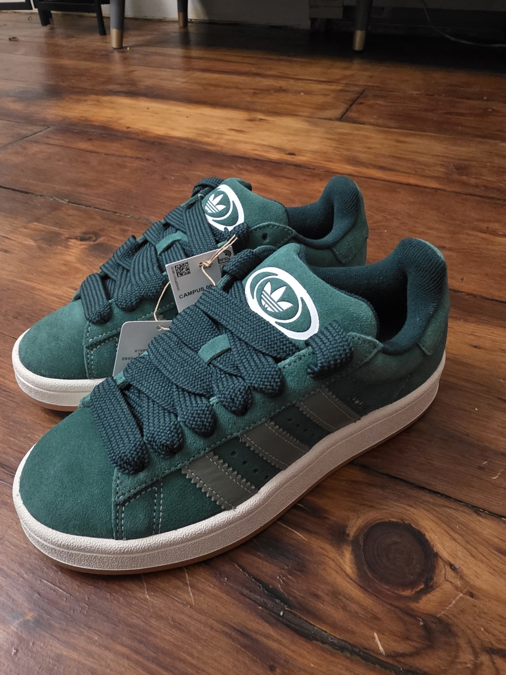 Adidas Campus 00s Green White Men’s Size 4 Women’s 5.5 Sneakers Brand New